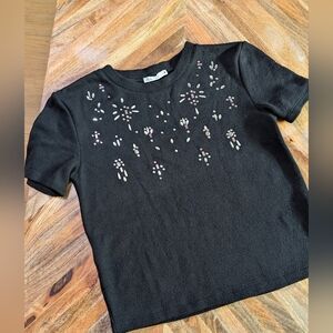 Zara Sweater with sparkly embellishments Size Medium